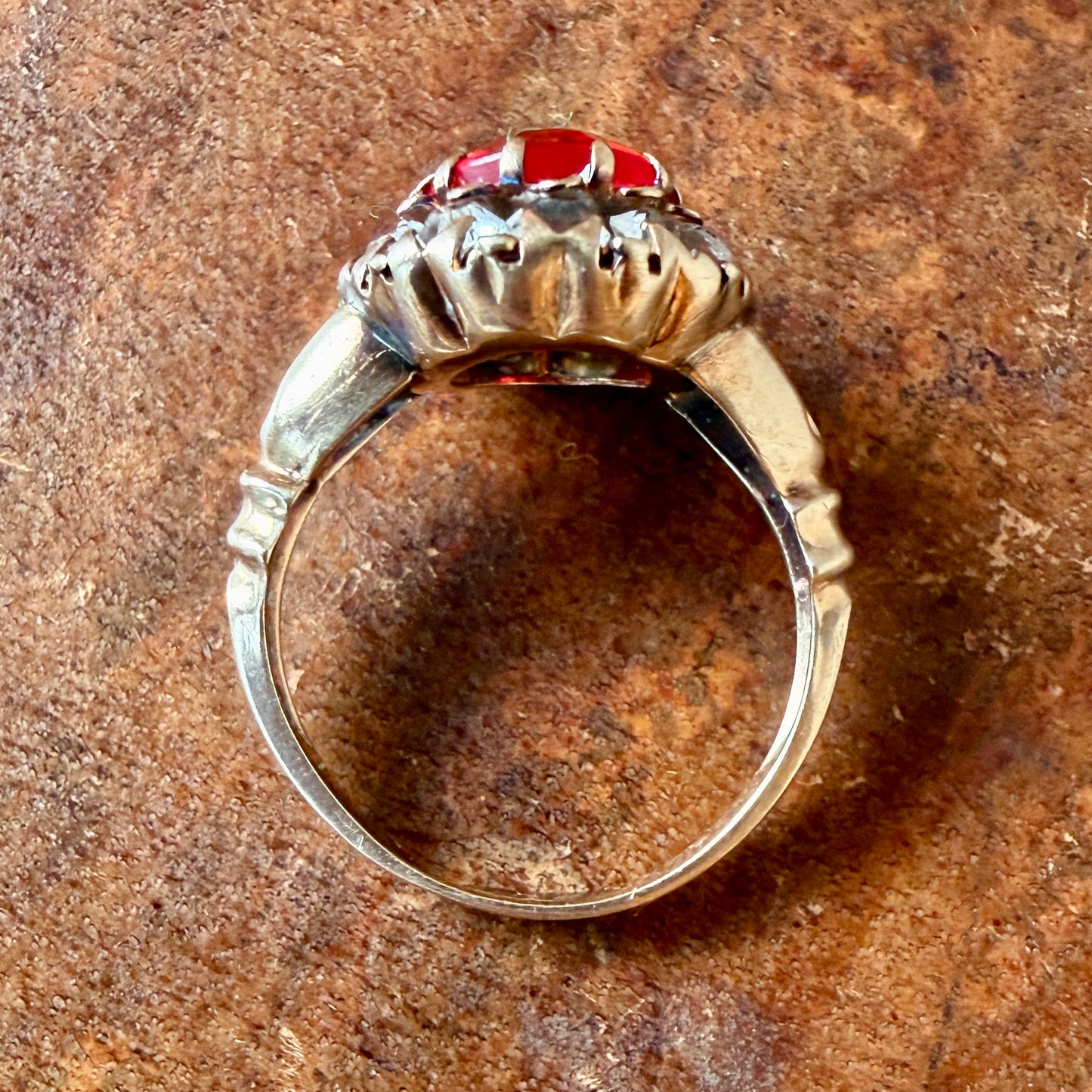 The Vie Boheme Ring - Antique Victorian Solid 10K Yellow and Paste Ring
