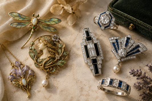 Art Nouveau vs. Art Deco Jewelry: Nature and Geometry