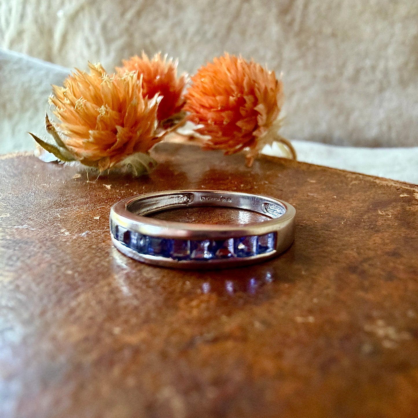 The Tuileries Ring - Vintage Solid 9K White Gold and Natural Alexandrite Ring