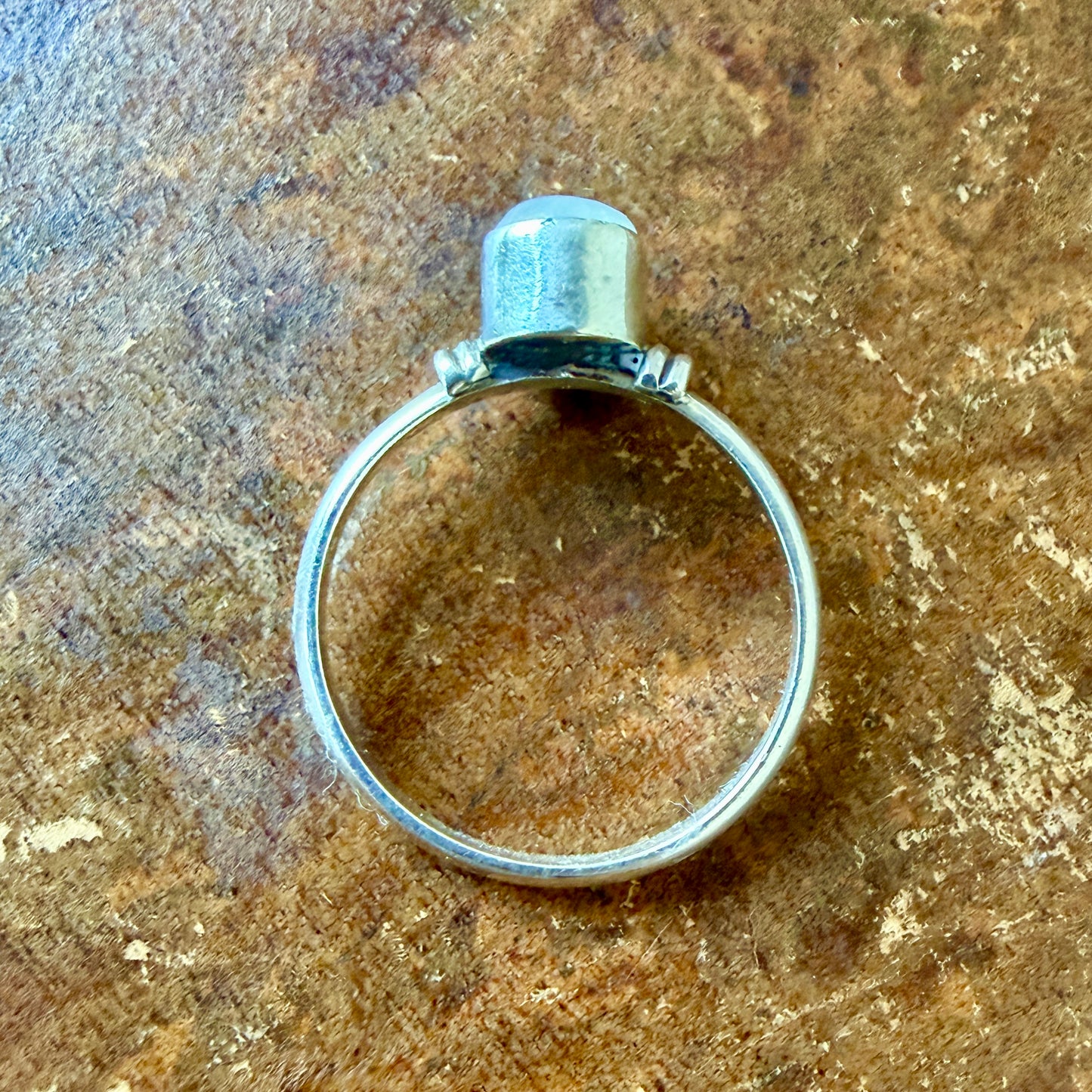 The Tengliu Ring - Vintage Sterling Silver and Natural Moonstone Ring