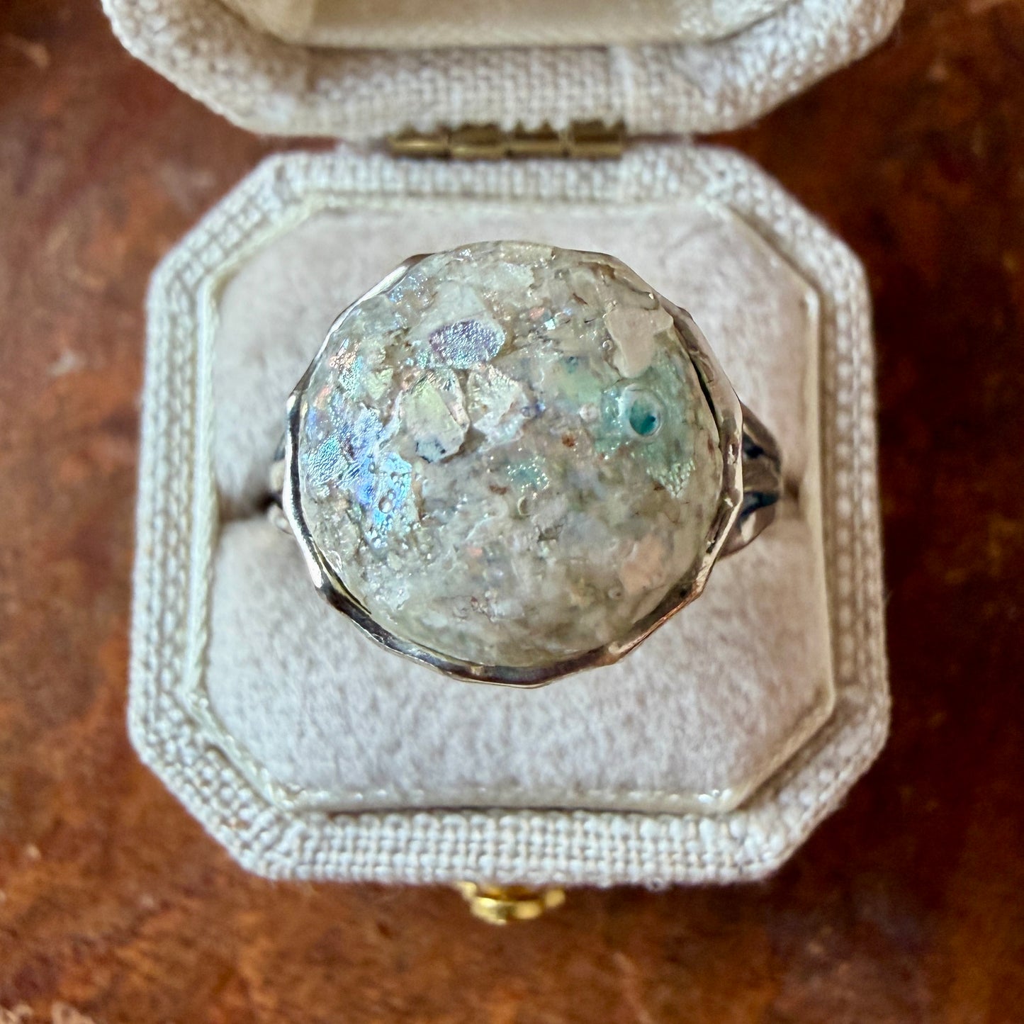 The Astra Romana Ring - Real Ancient Roman Glass set in Sterling Silver